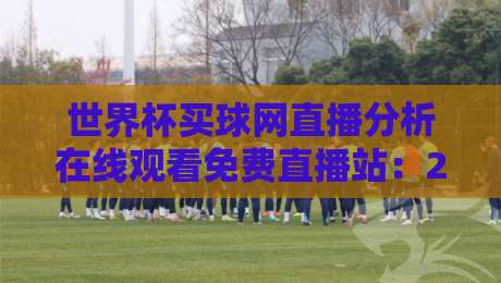 世界杯买球网直播分析在线观看免费直播站:2026年球迷必收的观赛指南!
