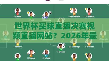 世界杯买球直播决赛视频直播网站?2026年最全观赛指南来了!