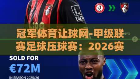 冠军体育让球网-甲级联赛足球压球赛：2026赛季新规与实战策略，老玩家教你这么玩