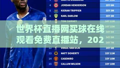 世界杯直播网买球在线观看免费直播站,2026年最新观赛指南来了!